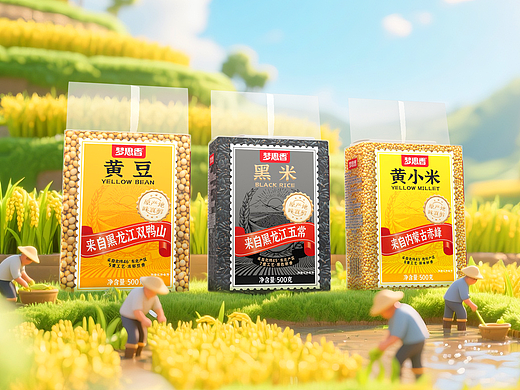 梦思香-谷物系列包装设计