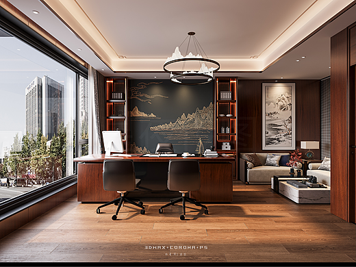 工装 | 新中式办公室案例