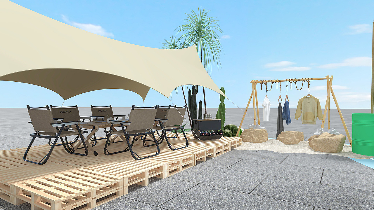 野营风商场快闪活动