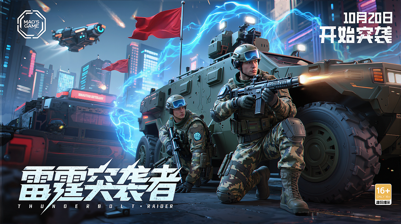 AIGC全流程射击类游戏kv创作