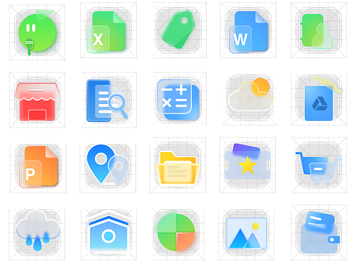 毛玻璃图标练习