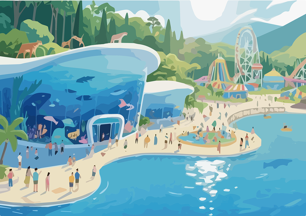 福州文旅湾的欢乐盛景（图ZMzk0MjUwMDAw） - 商业插画 - 站酷设计师Z665222408原创素材 - 站酷ZCOOL