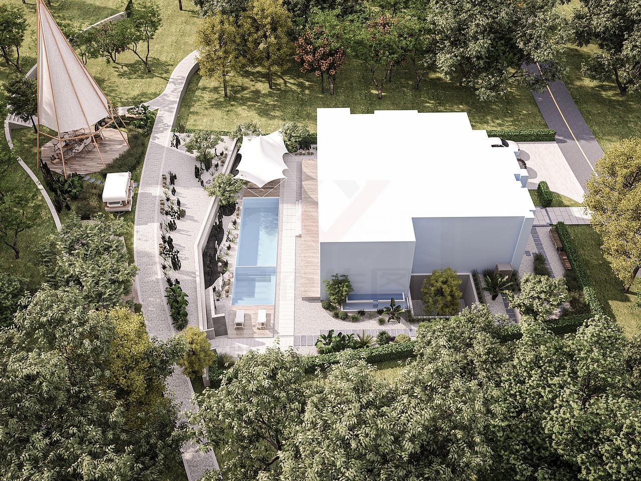 这样的别墅你喜欢吗?别墅效果图