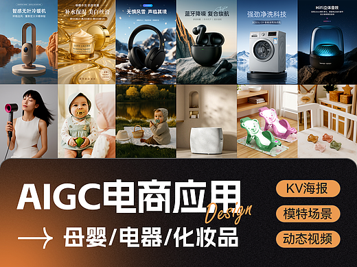 AIGC电商应用-母婴/3C电器视觉设计