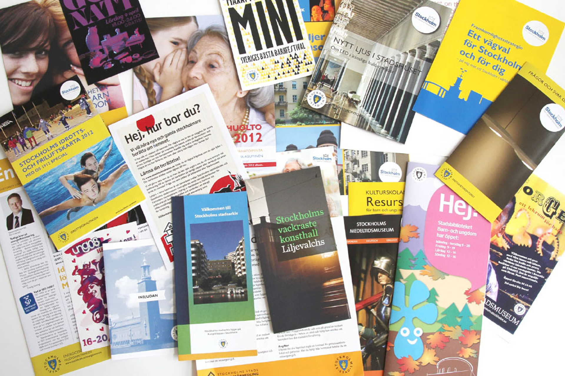 斯德哥尔摩城市品牌 以前宣传材料的样本