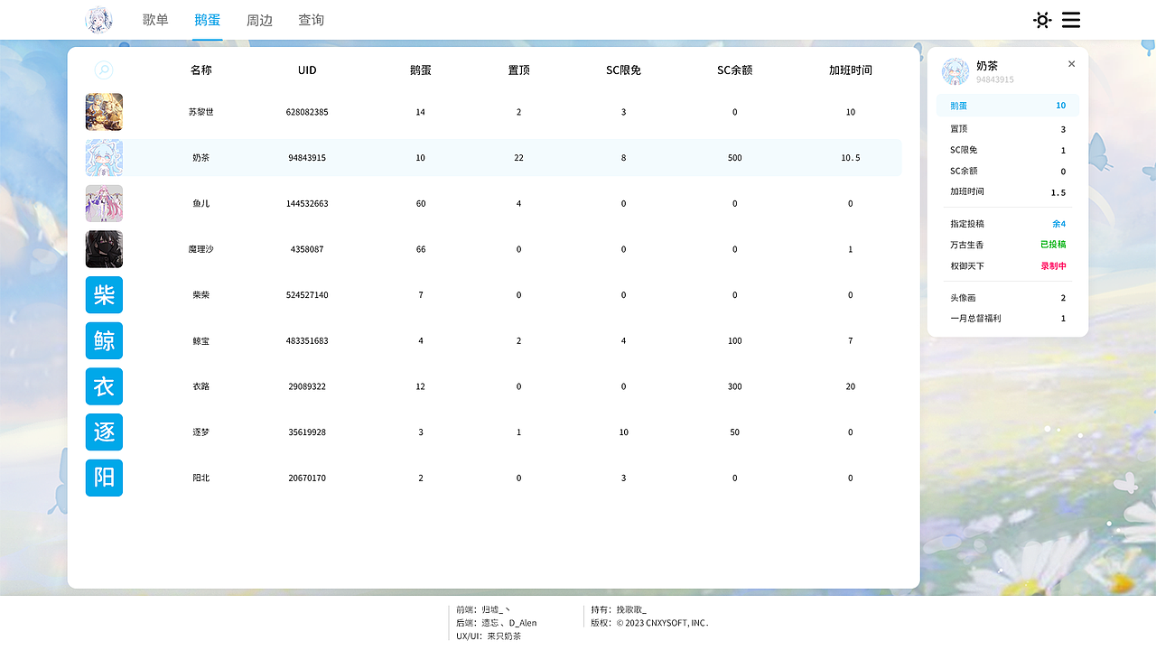 VTuber个人页C端展示页(挽歌歌_)（图ZMzk0Mjk4NTcy） - 个人网站 - 站酷设计师来只奶茶原创素材 - 站酷ZCOOL
