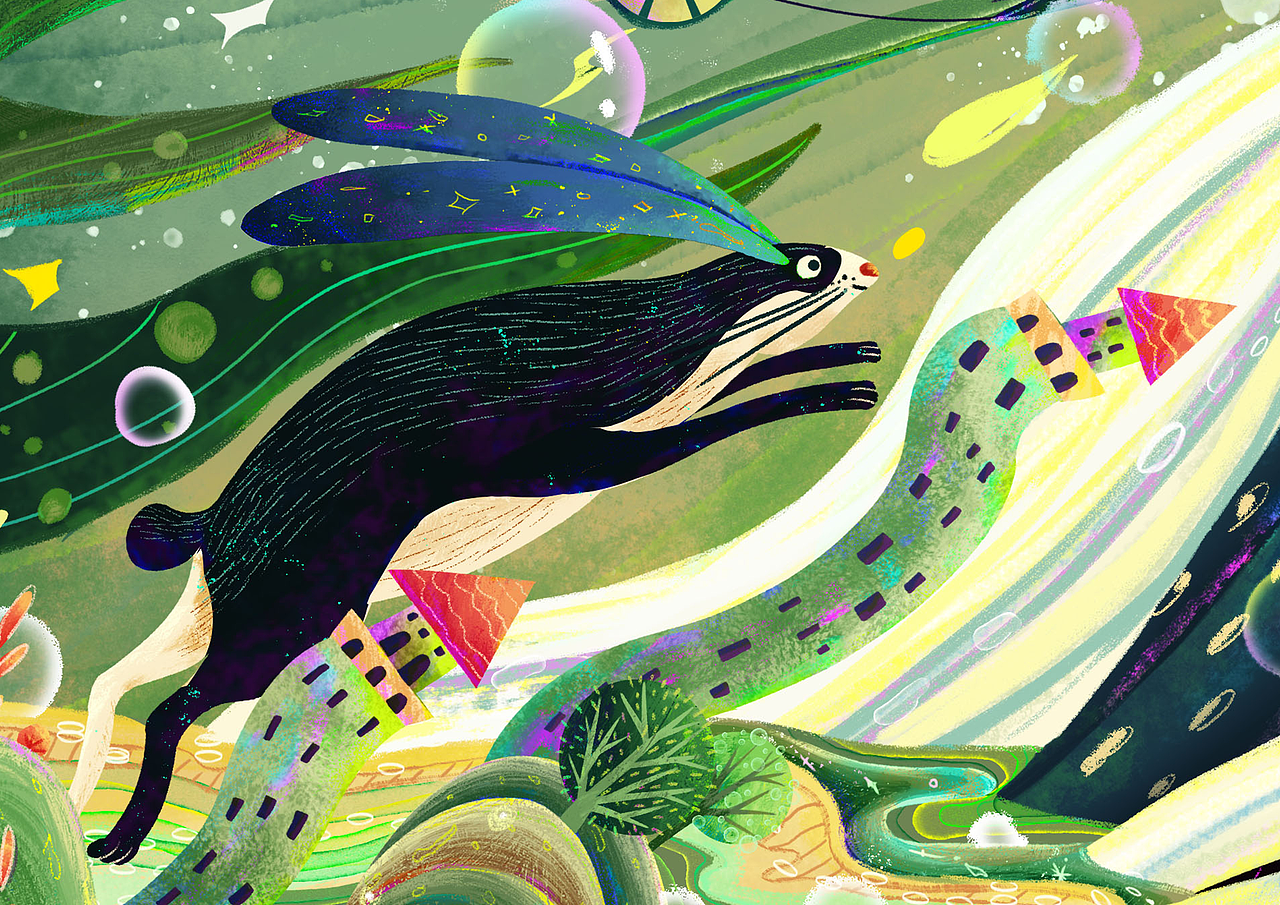 妈妈和孩子建造的奇幻世界（图ZMzk0MzE4MTQ0） - 商业插画 - 站酷设计师xiaowao原创素材 - 站酷ZCOOL