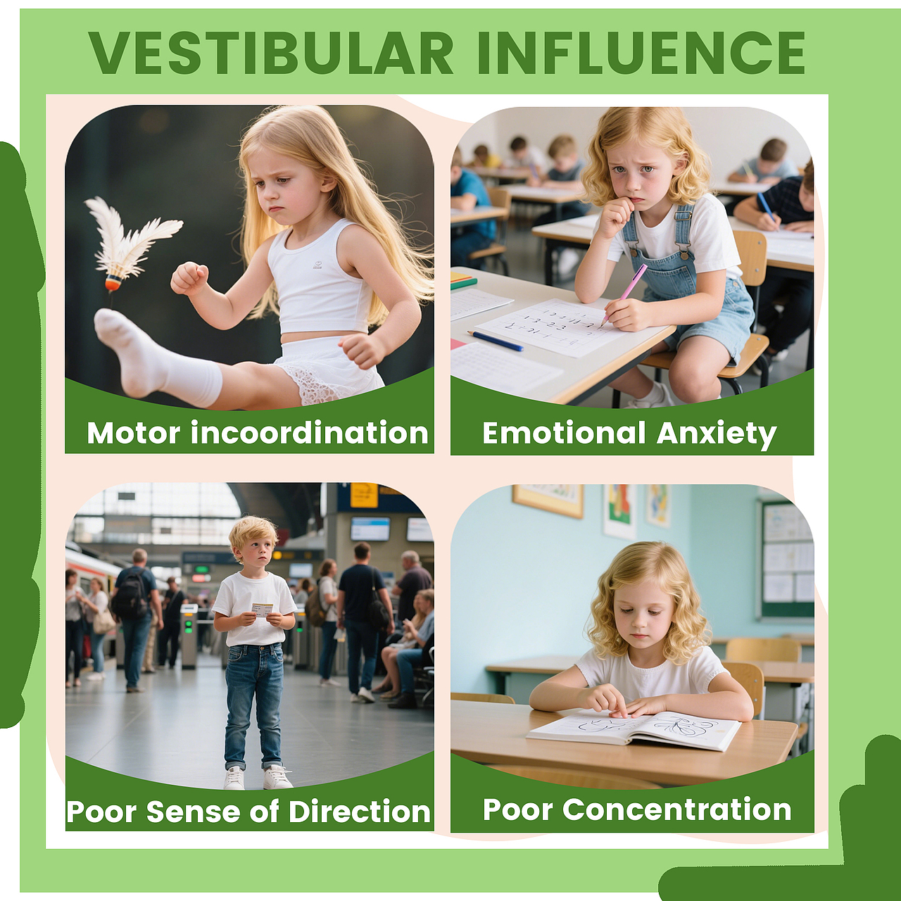 儿童感官转椅-绿色