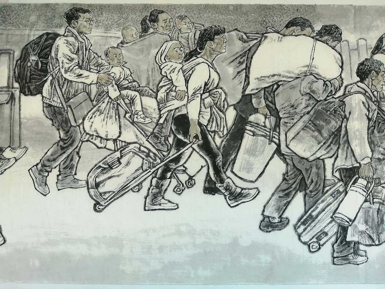 国画，回家（图ZMzk0MzI5MTk2） - 绘画 - 站酷设计师岗底长江原创素材 - 站酷ZCOOL