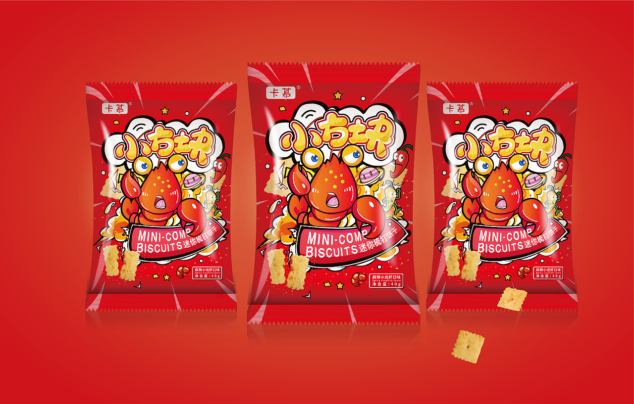 小方块梳打饼干产品包装设计