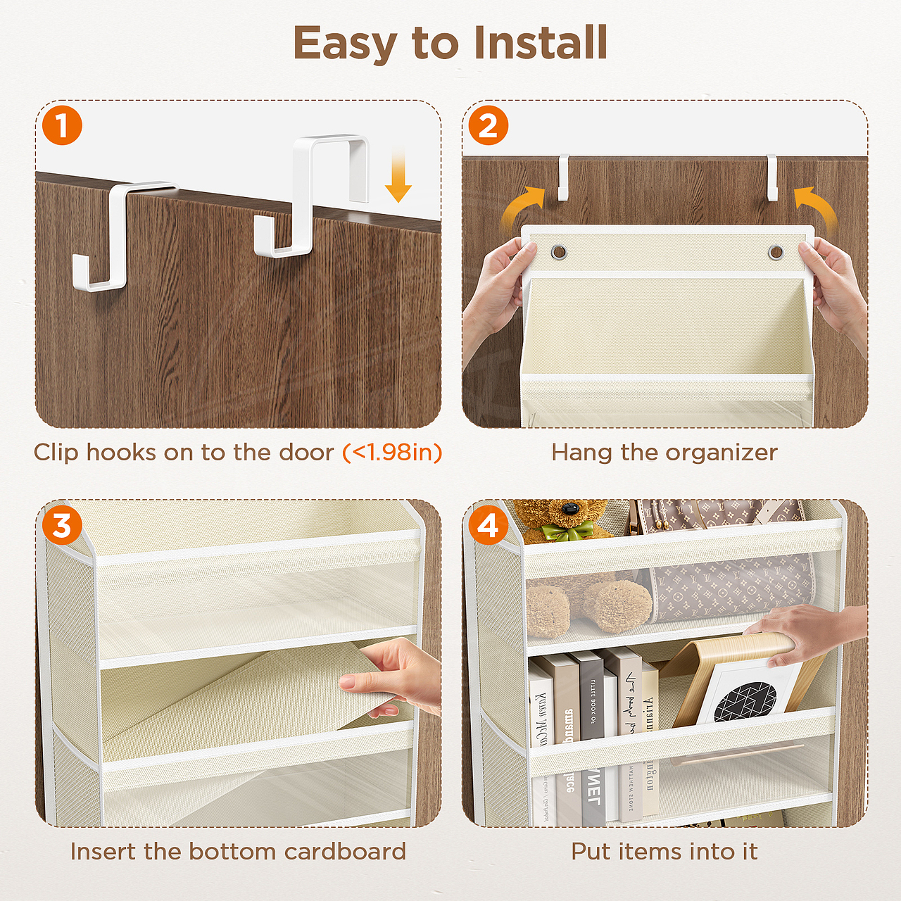 亚马逊门后收纳袋建模渲染主图A+排版设计