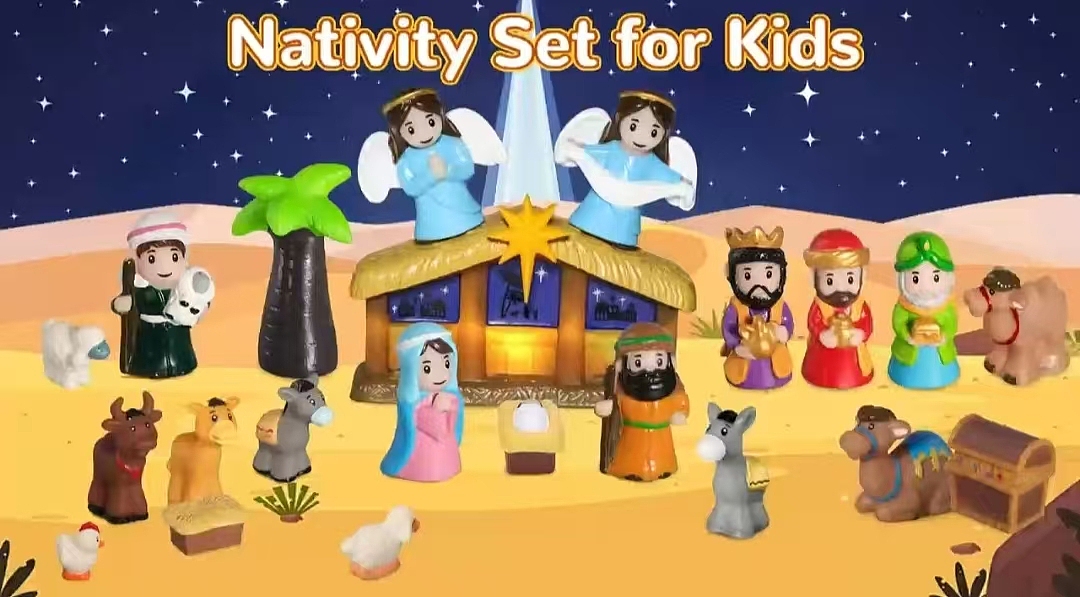 耶稣马槽公仔定格动画视频