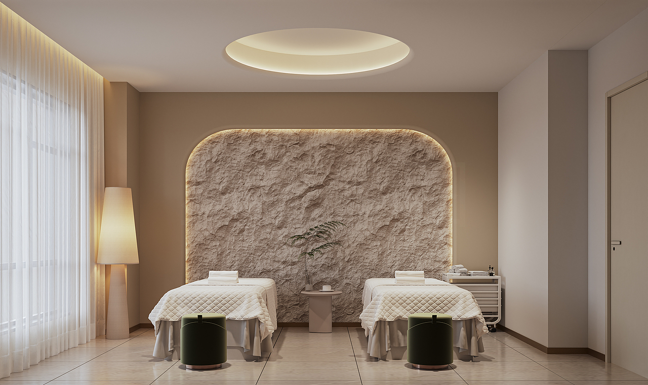 极简美容SPA设计!真是get高级感新思路✅