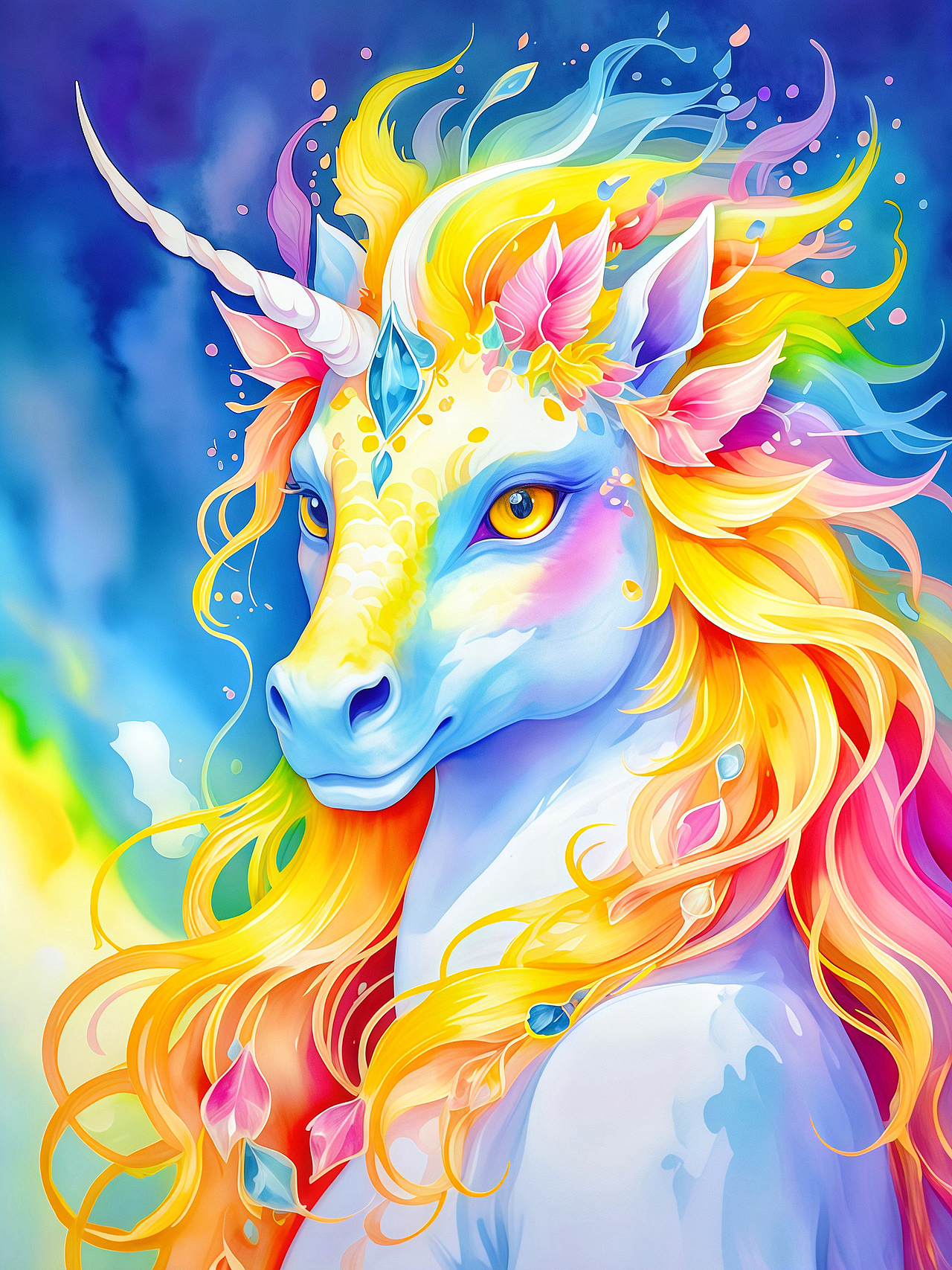彩虹獨(dú)角獸——純凈意識(shí)顯化（圖ZMzk0MzY1ODY0） - 藝術(shù)插畫 - 站酷設(shè)計(jì)師玉鳴原創(chuàng)素材 - 站酷ZCOOL