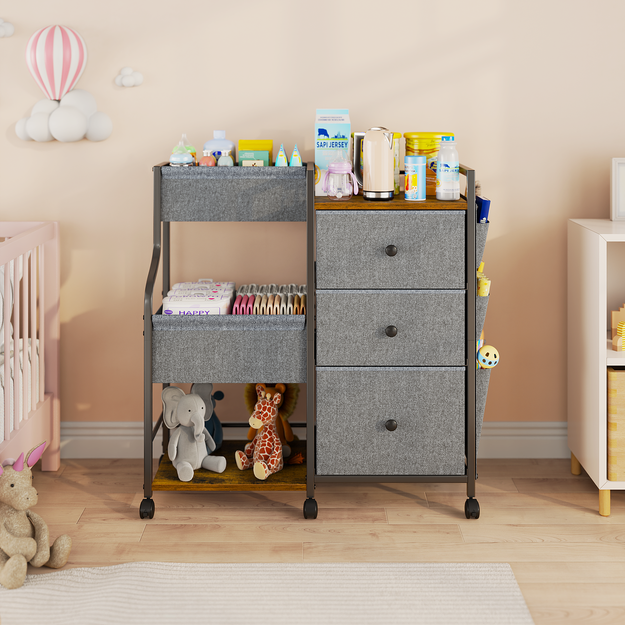 记录日常产品建模与渲染|储物推车|3Dmax