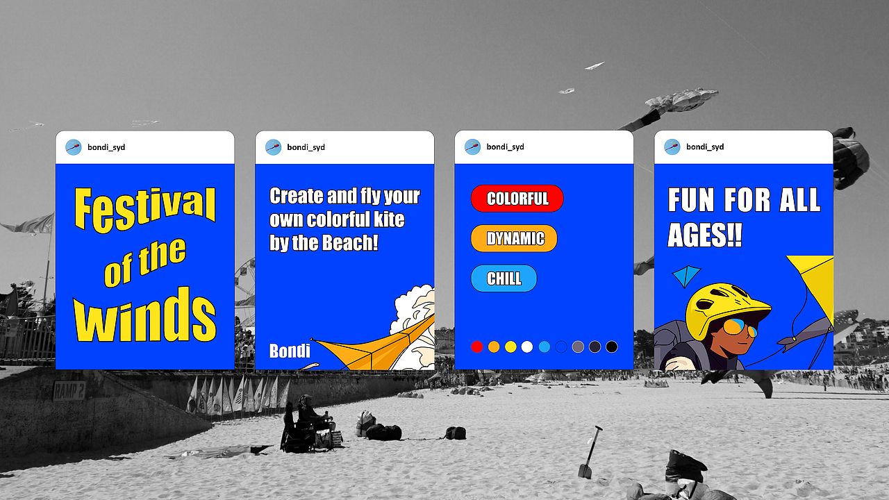 海边嘉年华！悉尼风筝节活动视觉设计（图ZMzk0MzY5MDA4） - 品牌 - 站酷设计师野生黄白猫原创素材 - 站酷ZCOOL