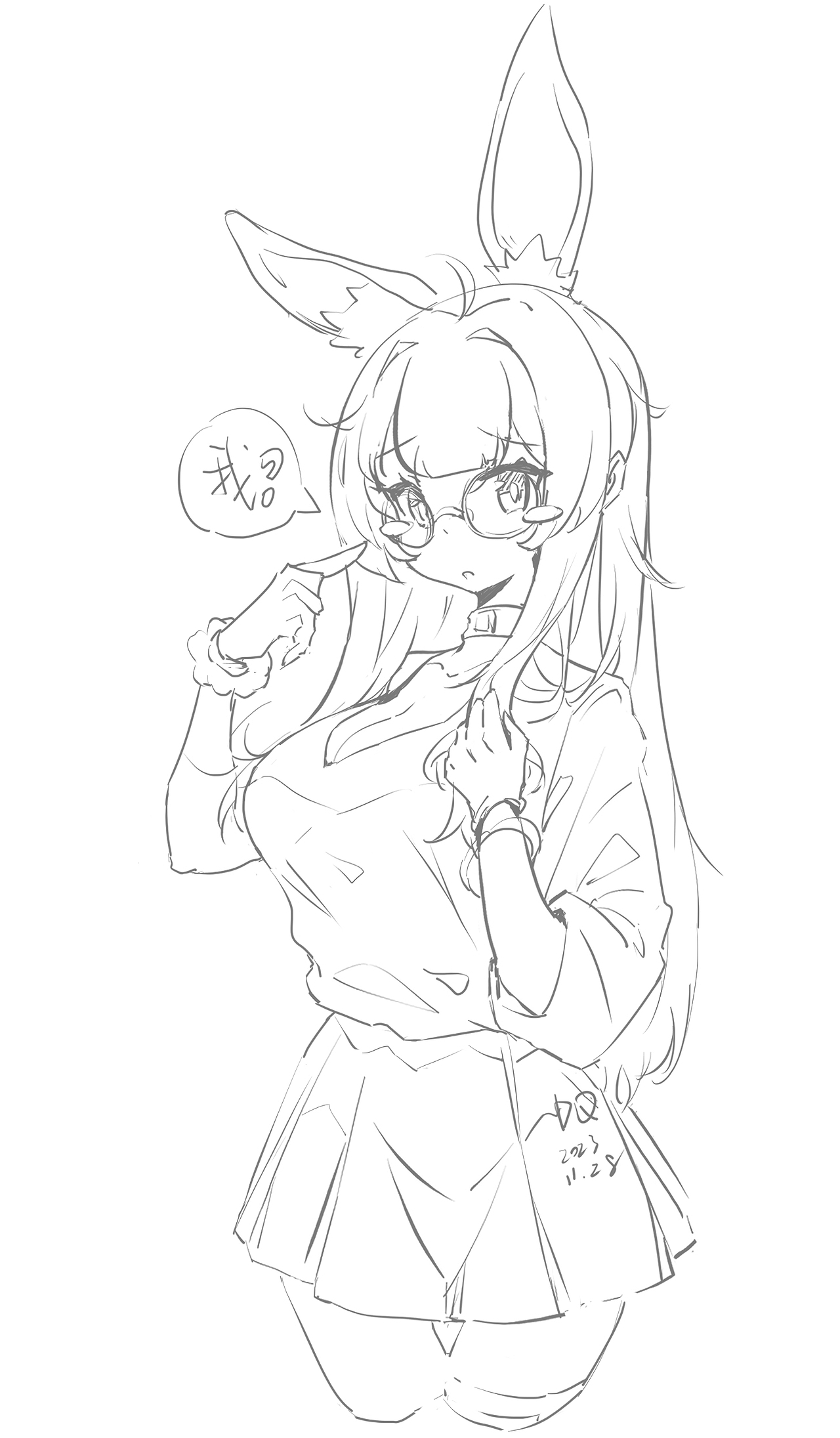 DQ二次元美少女速写（图ZMzk0Mzg0MTY4） - 绘画 - 站酷设计师DQrabbit原创素材 - 站酷ZCOOL