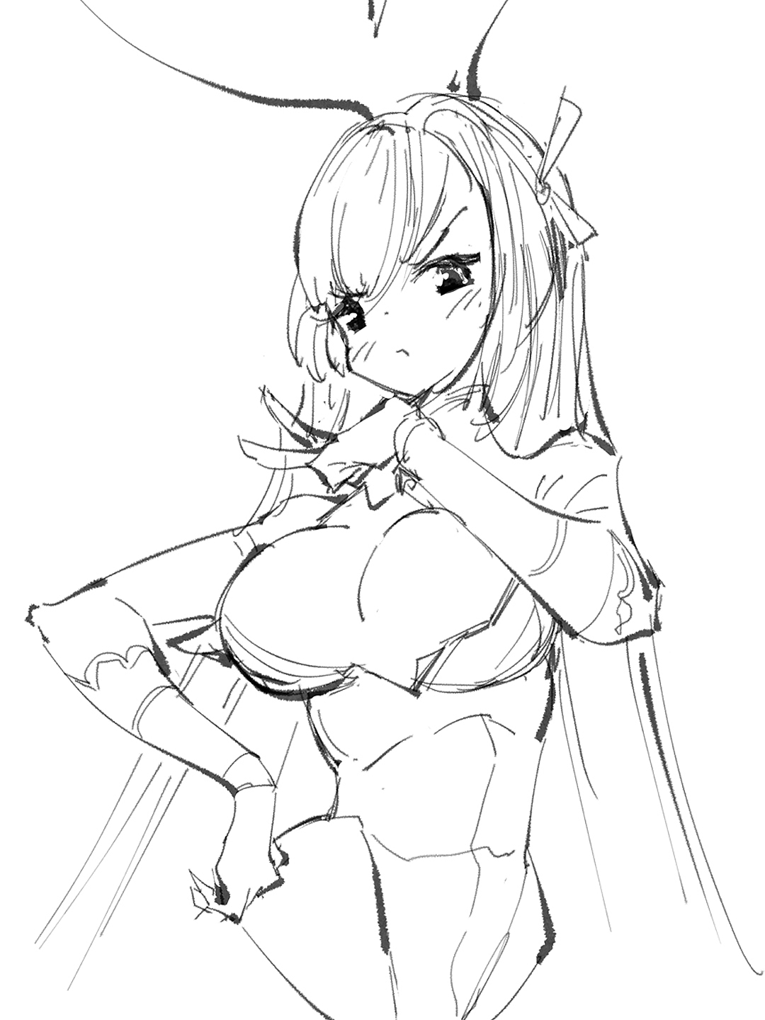 DQ二次元美少女速写（图ZMzk0Mzg0MTky） - 绘画 - 站酷设计师DQrabbit原创素材 - 站酷ZCOOL