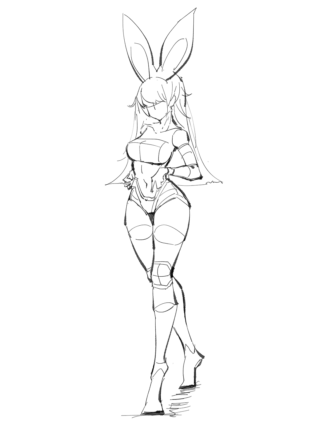 DQ二次元美少女速写（图ZMzk0Mzg0MjA4） - 绘画 - 站酷设计师DQrabbit原创素材 - 站酷ZCOOL