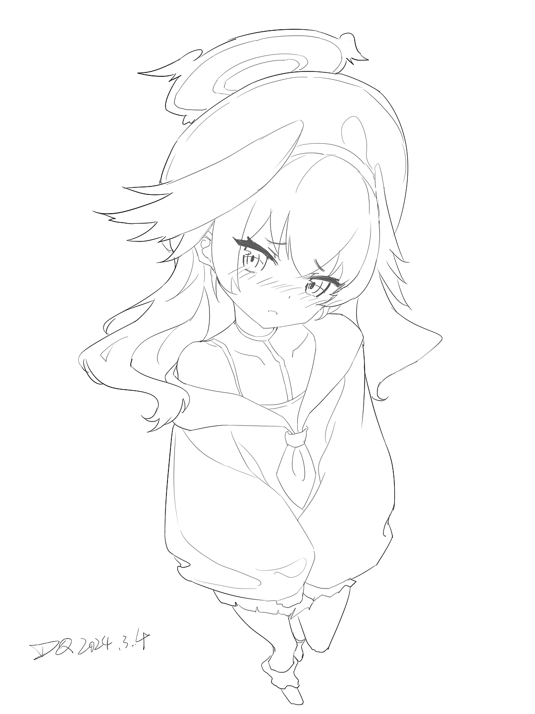 DQ二次元美少女速写（图ZMzk0Mzg0MjUy） - 绘画 - 站酷设计师DQrabbit原创素材 - 站酷ZCOOL