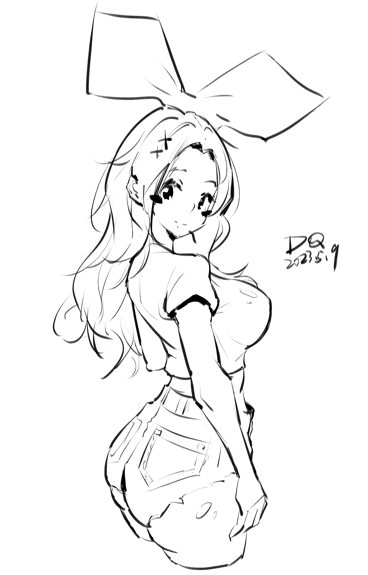 DQ二次元美少女速写（图ZMzk0Mzg0Mjg4） - 绘画 - 站酷设计师DQrabbit原创素材 - 站酷ZCOOL