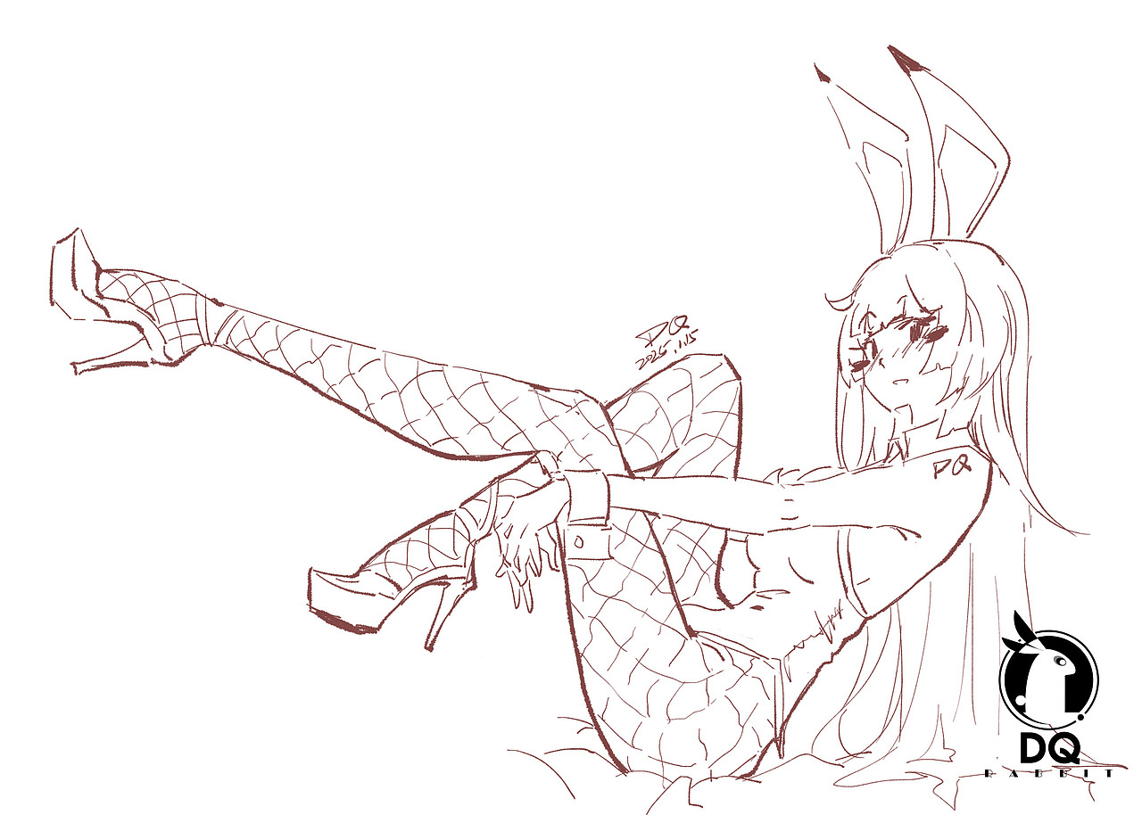 DQ二次元美少女速写（图ZMzk0Mzg0MzE2） - 绘画 - 站酷设计师DQrabbit原创素材 - 站酷ZCOOL