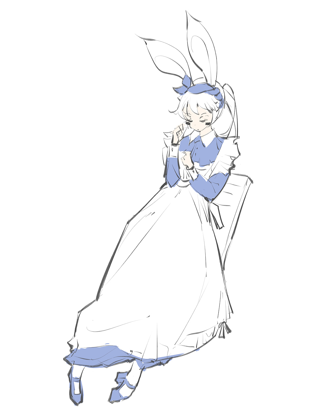 DQ二次元美少女速写（图ZMzk0Mzg0MzY4） - 绘画 - 站酷设计师DQrabbit原创素材 - 站酷ZCOOL