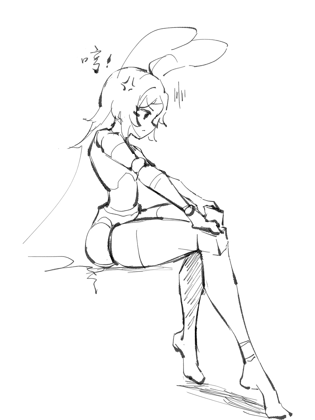 DQ二次元美少女速写（图ZMzk0Mzg0Mzg0） - 绘画 - 站酷设计师DQrabbit原创素材 - 站酷ZCOOL