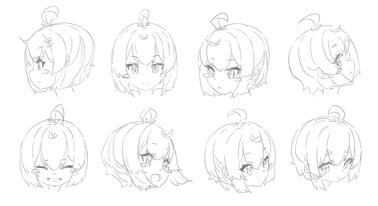 DQ二次元美少女速写（图ZMzk0Mzg0NDA0） - 绘画 - 站酷设计师DQrabbit原创素材 - 站酷ZCOOL