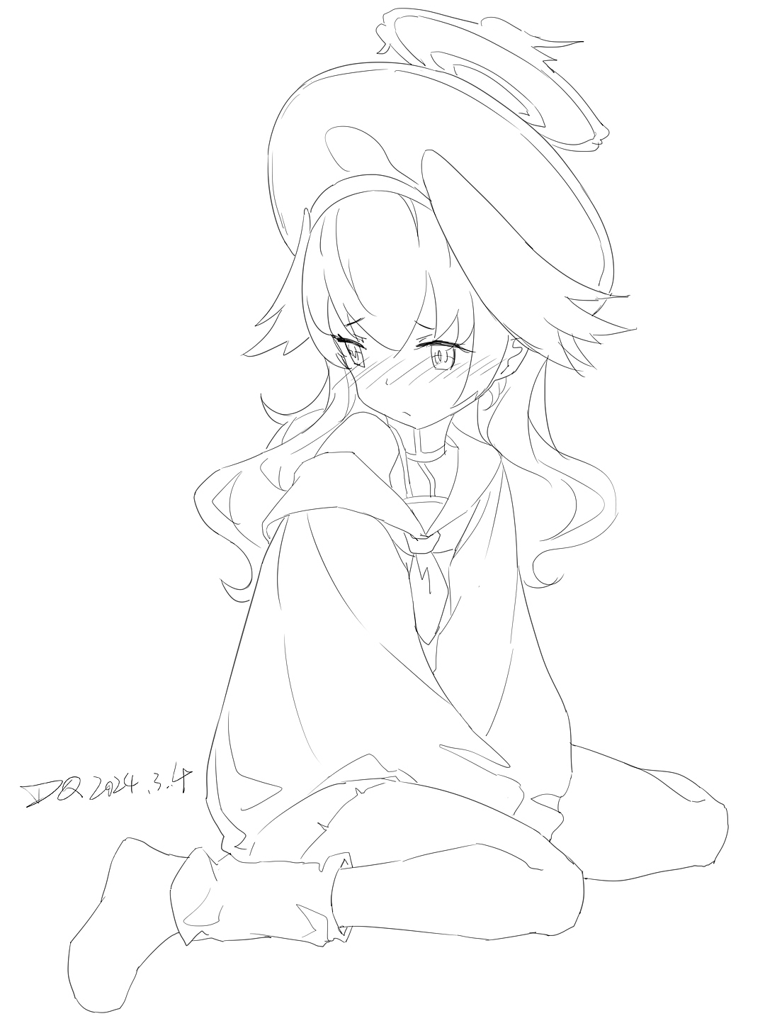 DQ二次元美少女速写（图ZMzk0Mzg0NDgw） - 绘画 - 站酷设计师DQrabbit原创素材 - 站酷ZCOOL