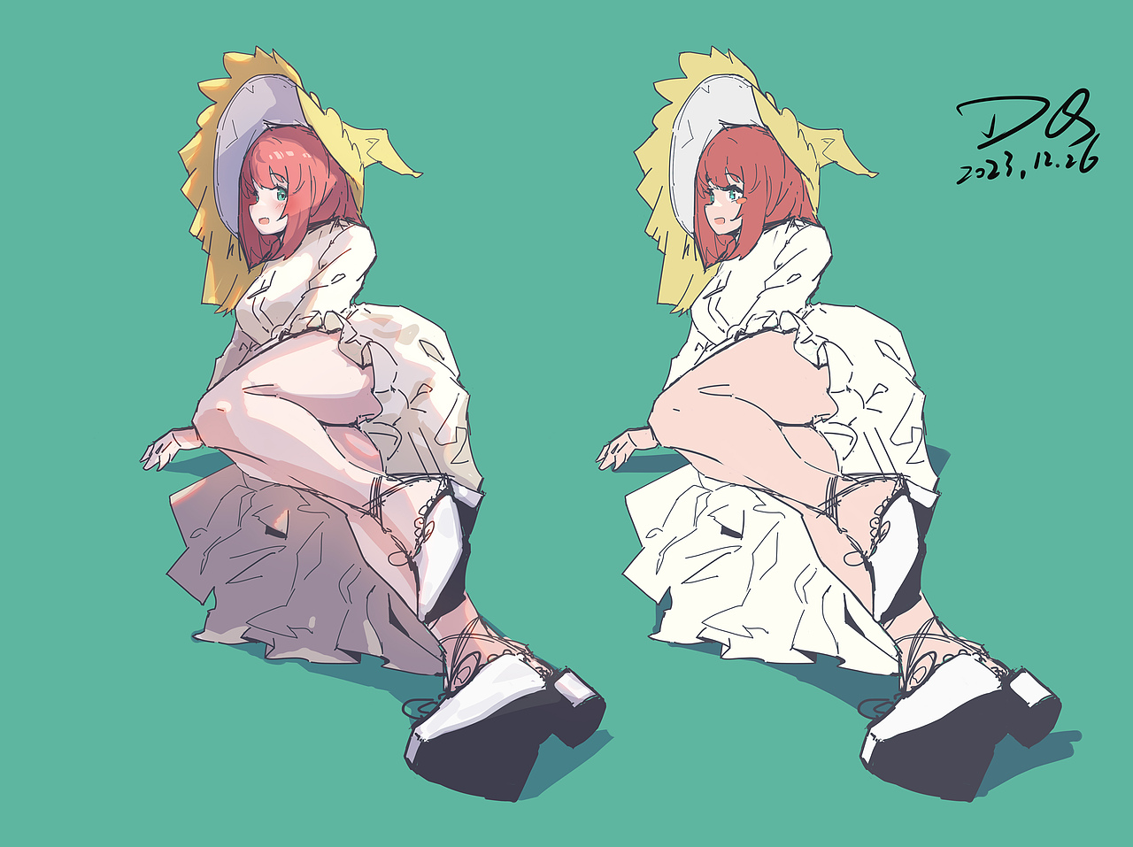 DQ二次元美少女速写
