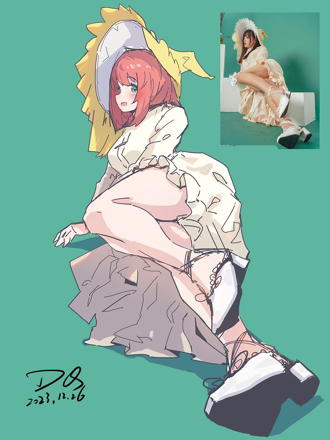 DQ二次元美少女速写
