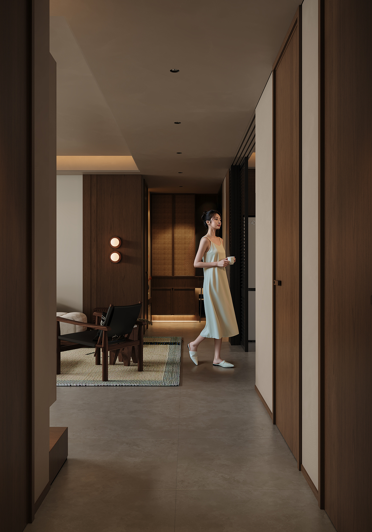 侘寂中古渲染（图ZMzk0MzkwNjc2） - 家装设计 - 站酷设计师筑创空间效果表现原创素材 - 站酷ZCOOL