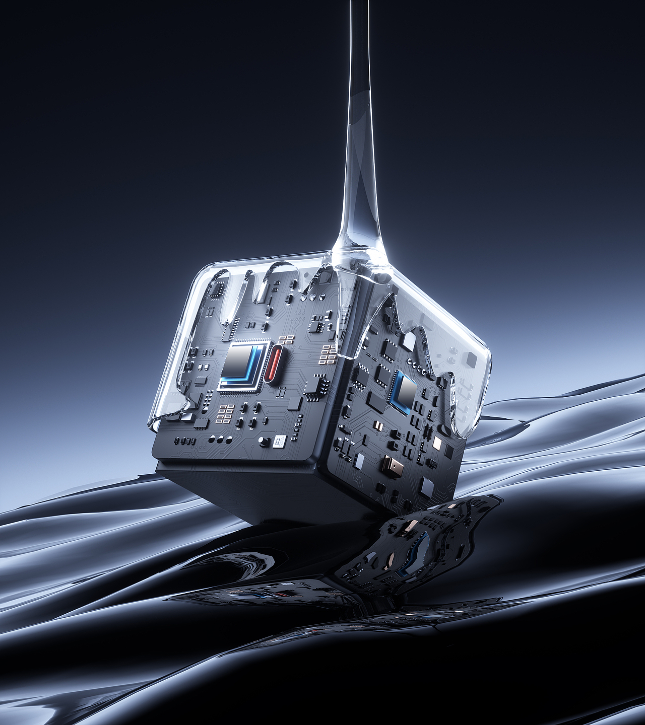 耳机充电器渲染