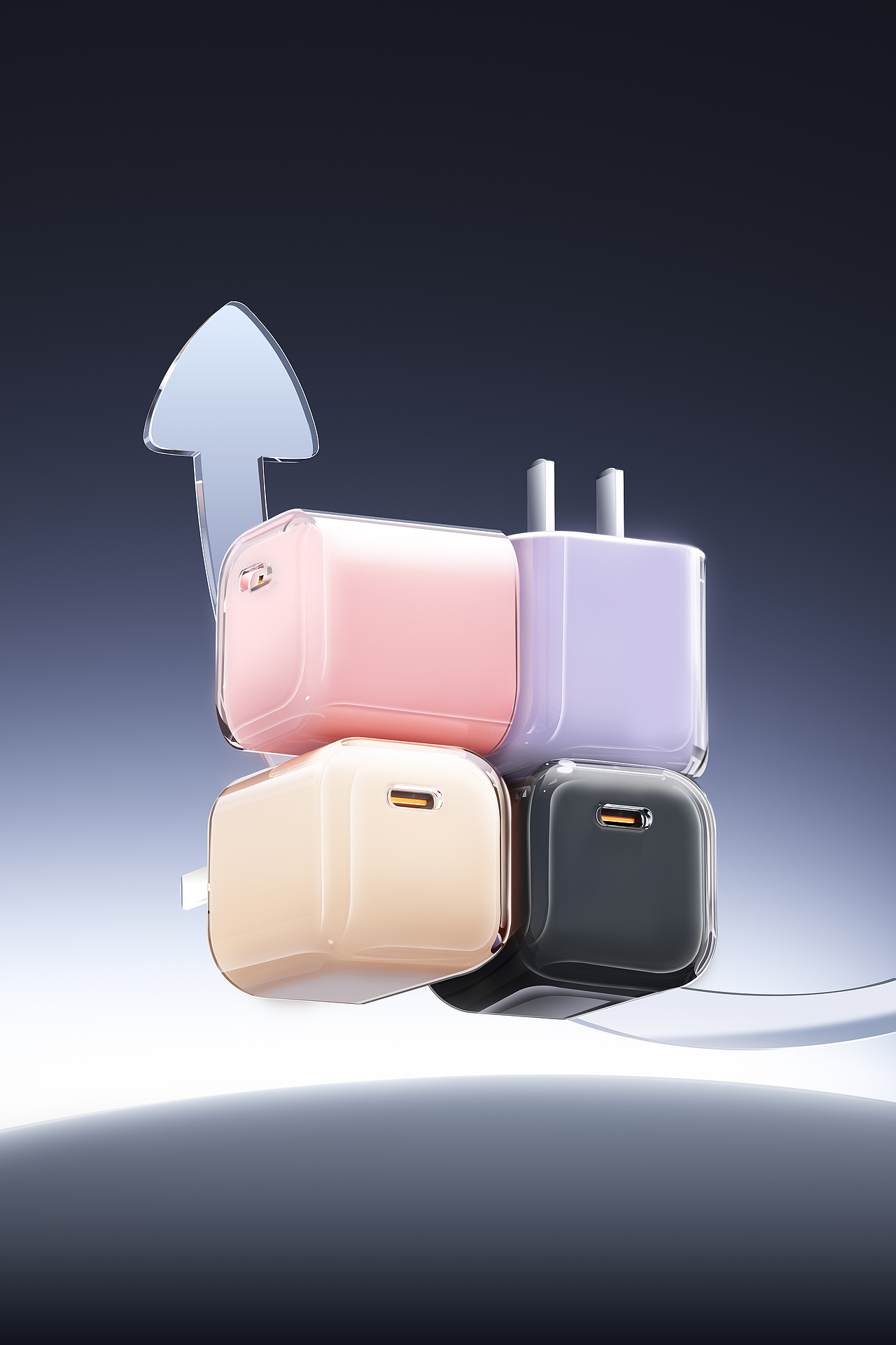 耳机充电器渲染