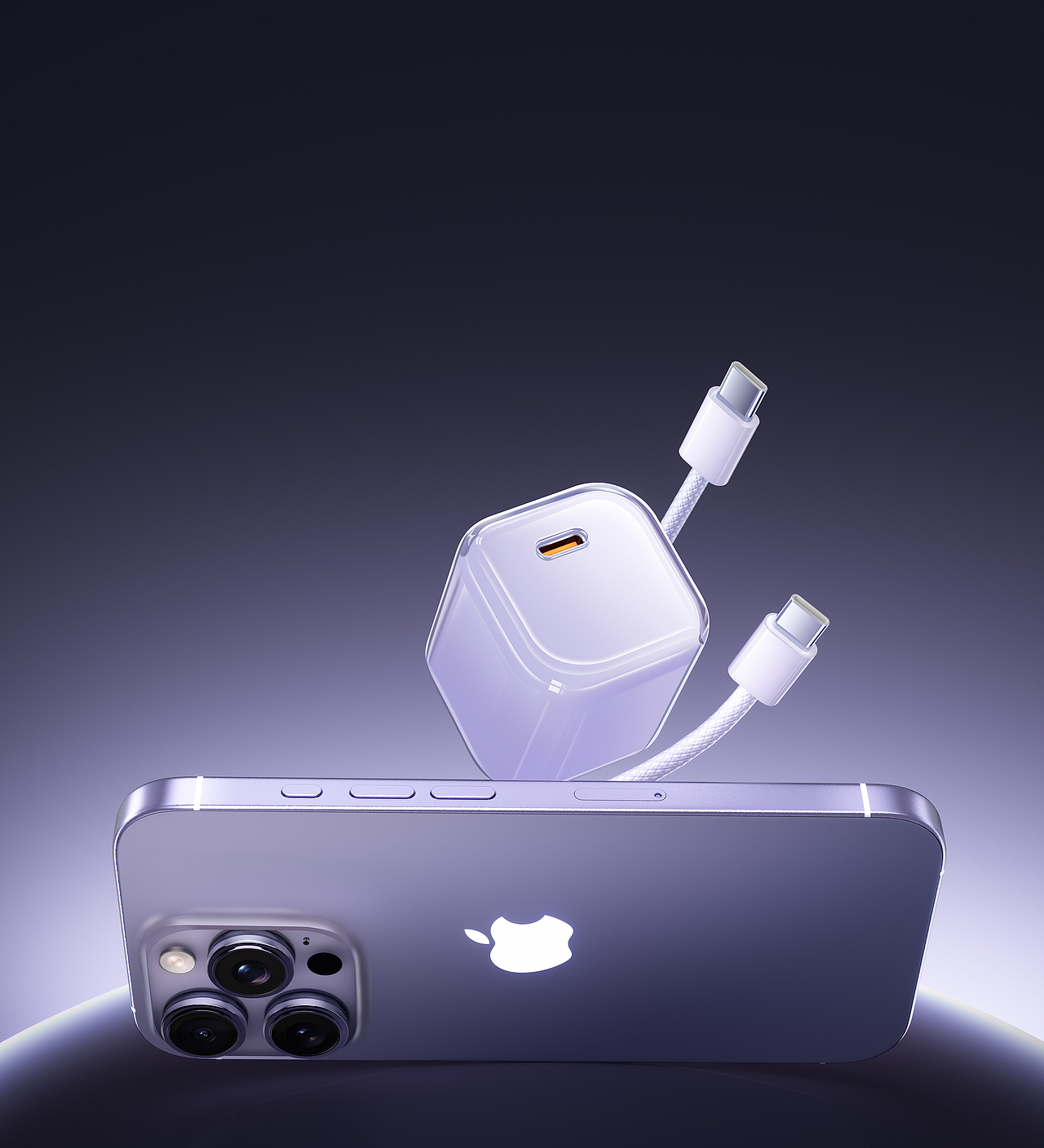 耳机充电器渲染