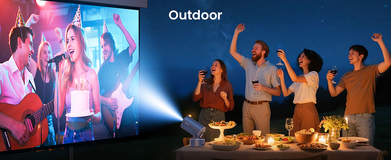 投影仪亚马逊主图/A+/品牌故事,室内,室外场景