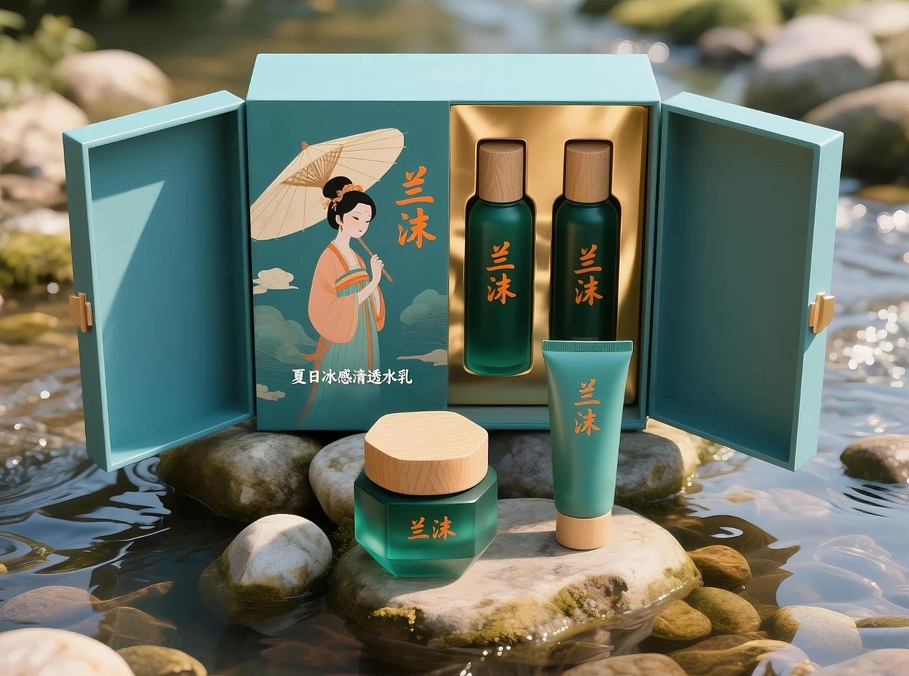 个人 自创 兰沫护肤品产品包装设计宣传 海报