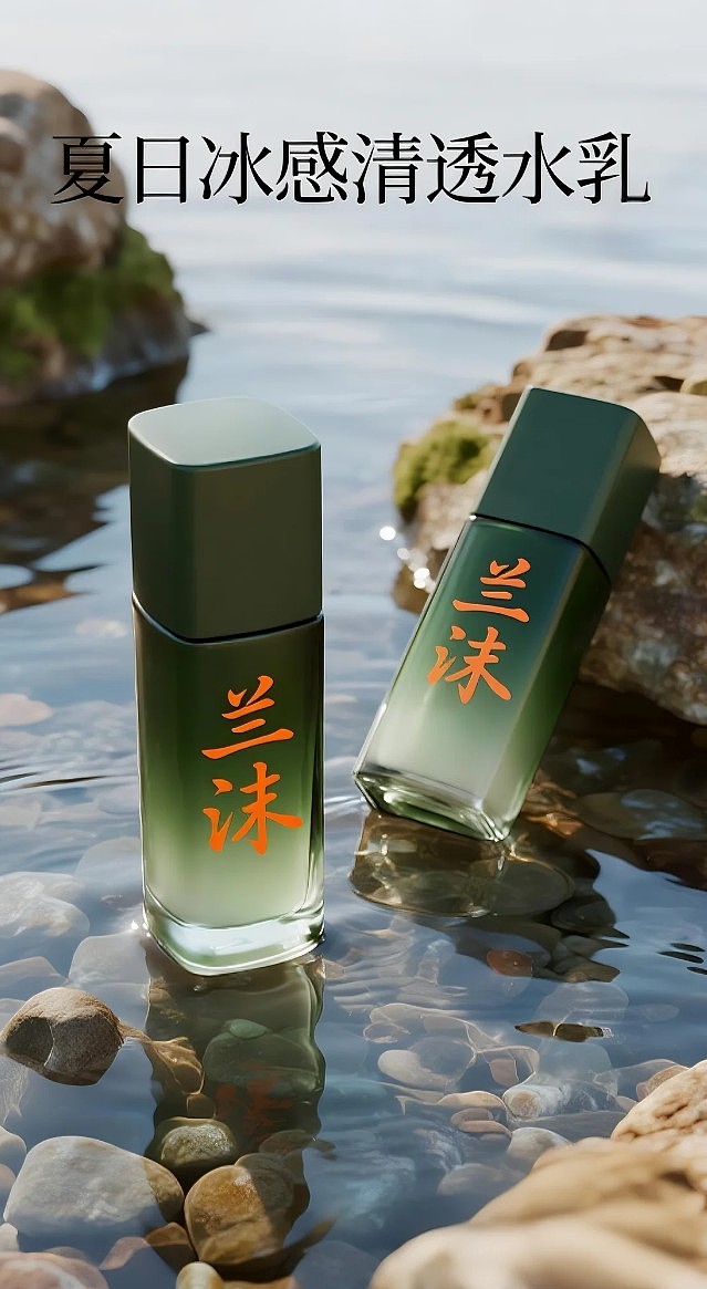 个人 自创 兰沫护肤品产品包装设计宣传 海报