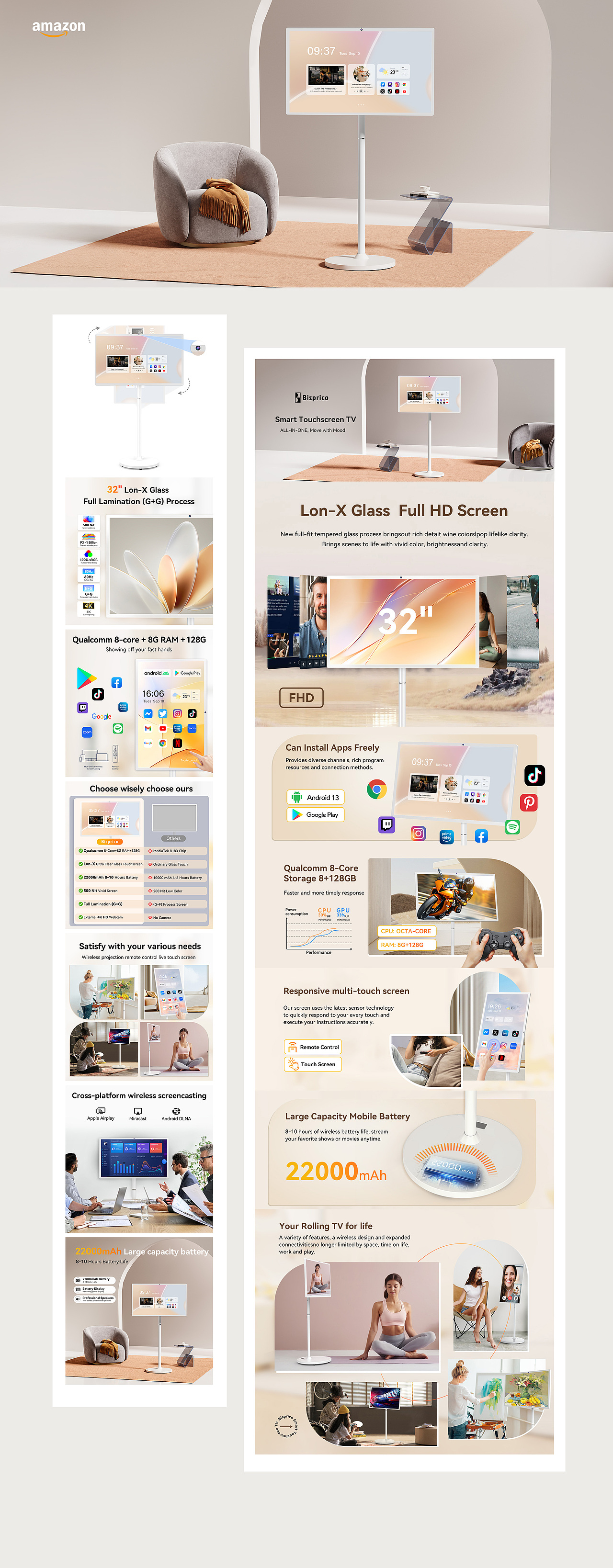 亚马逊--闺蜜机&移动电视渲染设计（图ZMzk0NDIwNTA4） - 电商 - 站酷设计师Goofung原创素材 - 站酷ZCOOL