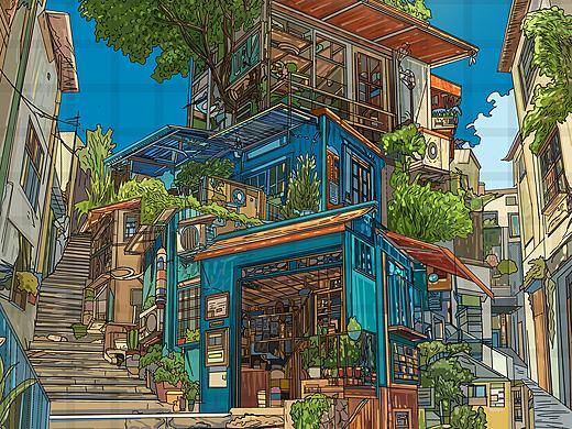 场景插画
