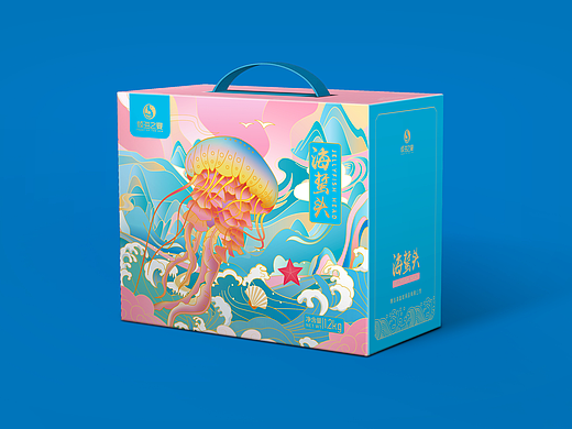 海鲜插画设计包装
