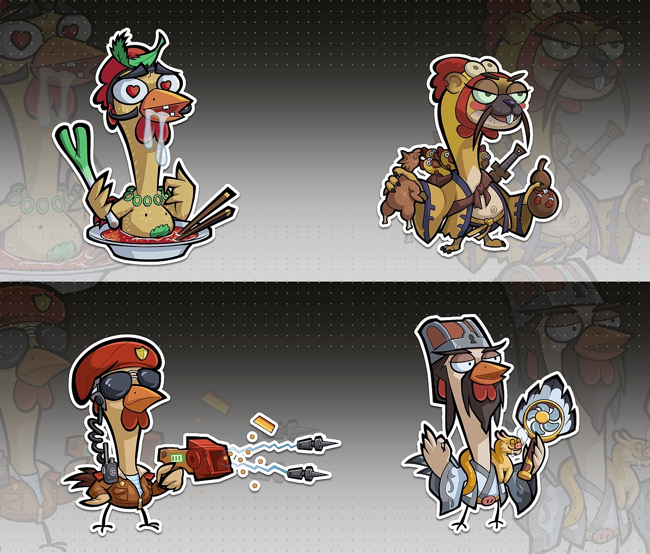 美式卡通鸡01（图ZMzk0NDQwNDgw） - 游戏原画 - 站酷设计师冒险者Jax原创素材 - 站酷ZCOOL