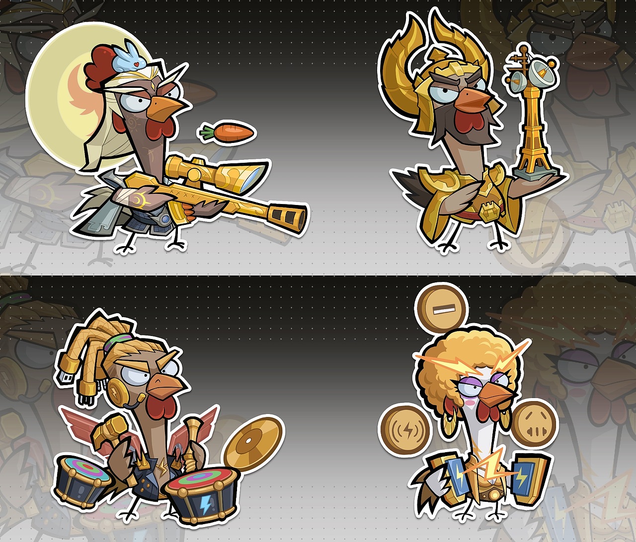 美式卡通鸡03（图ZMzk0NDQwOTQw） - 游戏原画 - 站酷设计师冒险者Jax原创素材 - 站酷ZCOOL