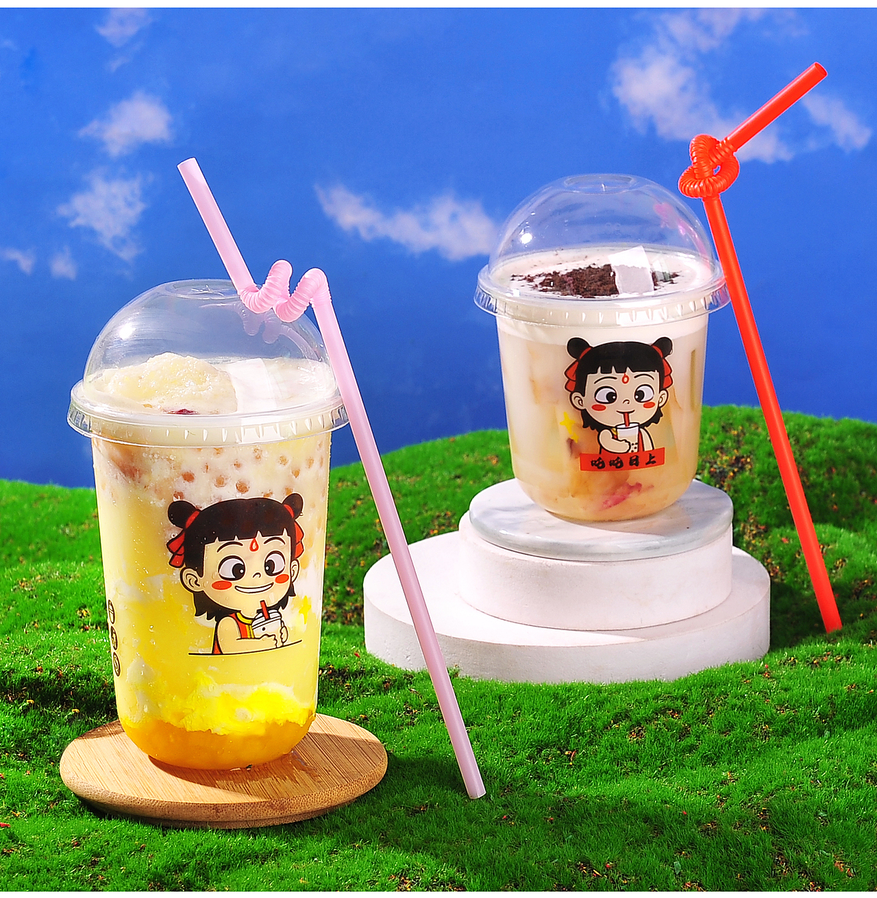 90U型奶茶杯 哪吒