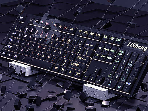 C4D建模键盘