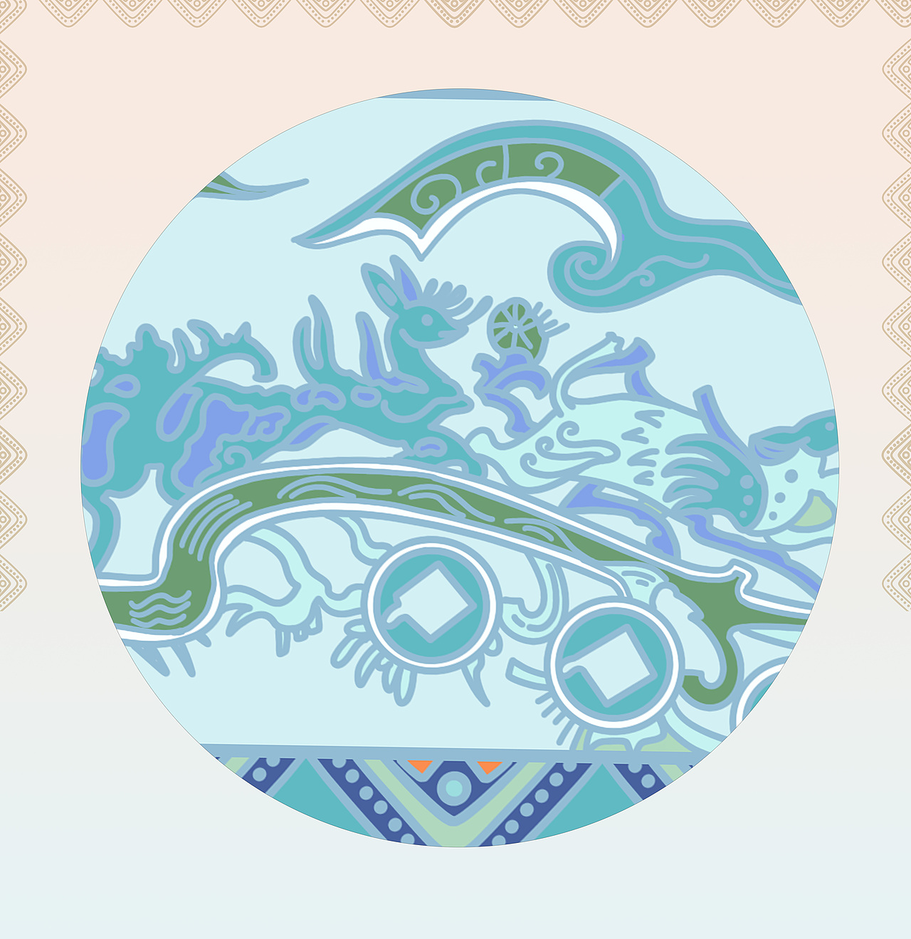 古蜀回响：三星堆主题插画设计