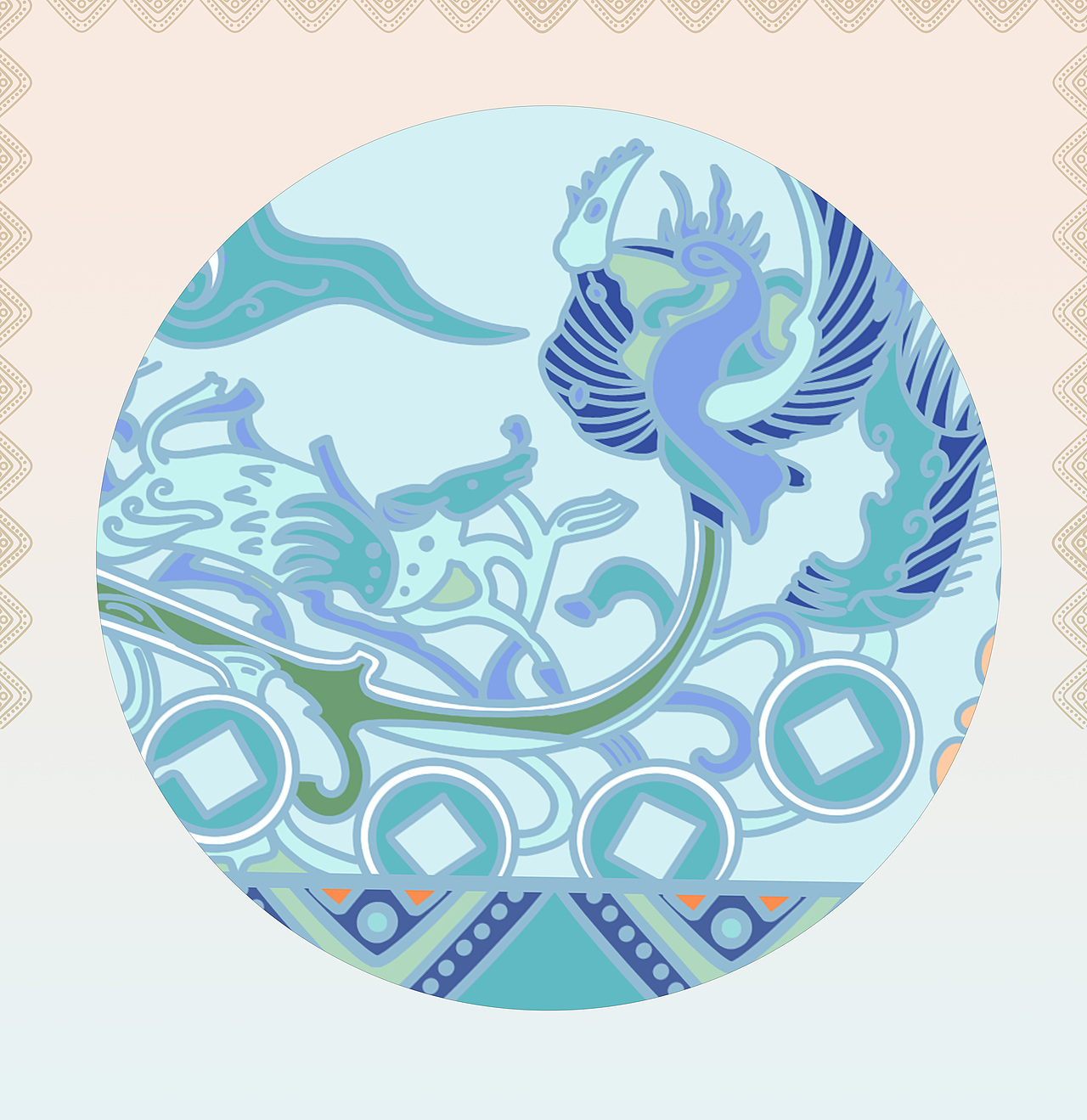 古蜀回响：三星堆主题插画设计