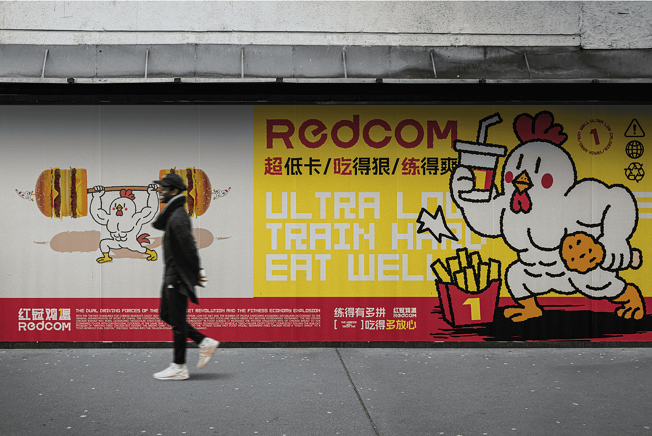 REDCOM-红冠鸡堡品牌设计（图ZMzk0NDUwMDky） - 品牌 - 站酷设计师自渡设计原创素材 - 站酷ZCOOL