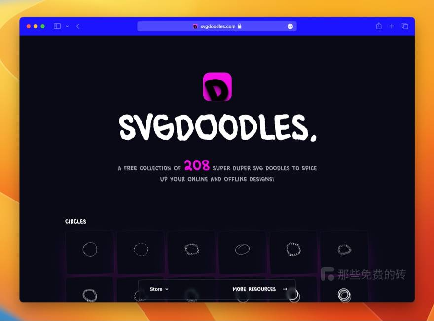 SVG Doodles - 独特的手绘质感、涂鸦风格 SVG 素材库，可免费商用